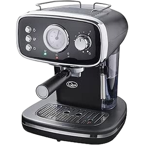 Quest 36569 Espresso Coffee Machine – 15 Bar, 1.2L Tank, Milk Frother & Temp Indicator
