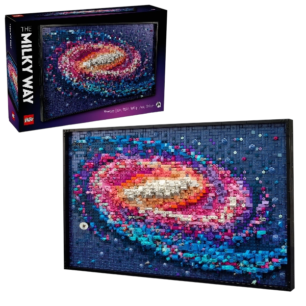 LEGO Art The Milky Way Galaxy Building Set - Space Decor DIY Kits for Adults for Bedroom Wall, Ages 18+ - Gift Ideas for Space Lovers, Men & Women - Includes Frame for Display - 31212