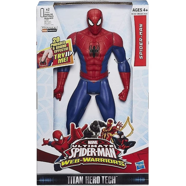 Marvel Ultimate Spider-Man Web Warriors Titan Hero Tech Electronic Spider-Man 12-Inch Figure (2nd)