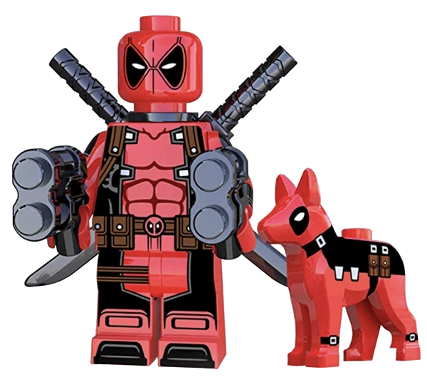Dog Kawaii Mini Toy Figure X-Men Series Marvel Superhero Comic Book Character Movie Red & White & Black