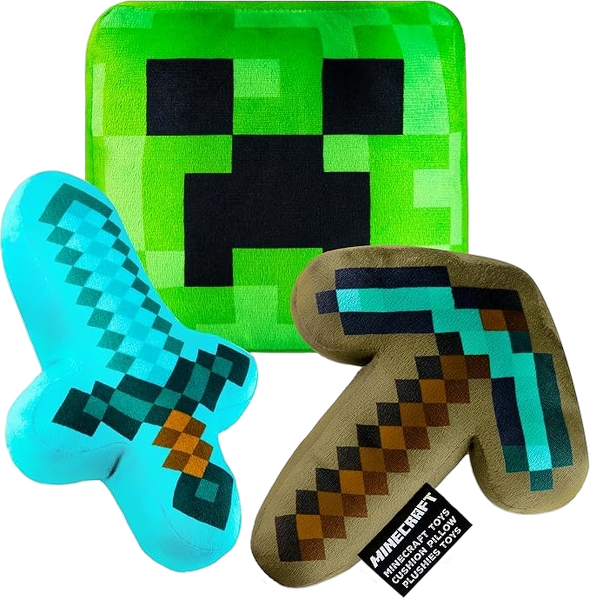 Minecraft Toys Plush Figure 3D Set Pack of 3 
