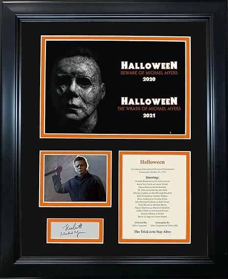 Framed Michael Myers Halloween The Night He Came Home Facsimile Laser Engraved Signature