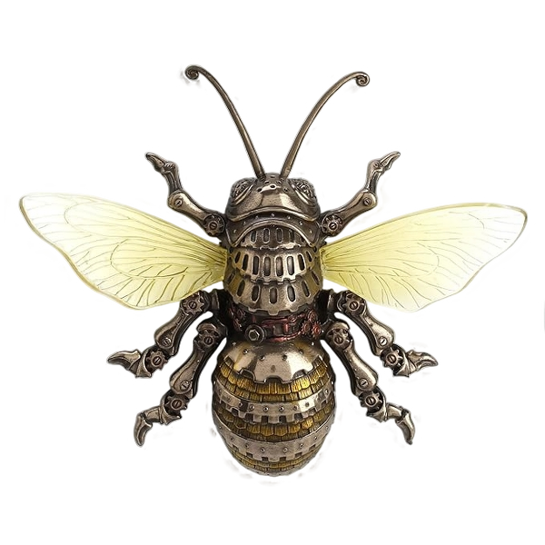 Veronese Design 5 1/8" Steampunk Bumblebee Wall Art