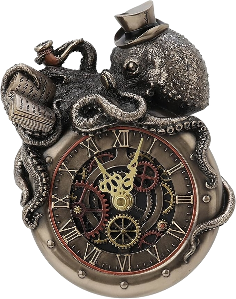 Veronese Design 7 5/8 Inch Tall Steampunk Wall Clock