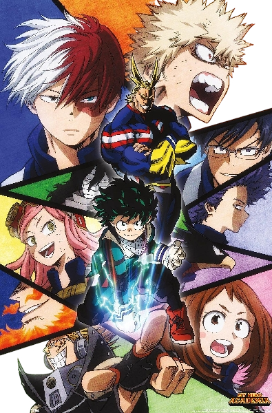 Trends International My Hero Academia-Faces Wall Poster, 22.375" x 34", Unframed Version, Bedroom