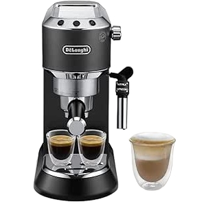 De'Longhi Dedica Style EC685BK – Traditional Pump Espresso & Cappuccino Machine (Black)