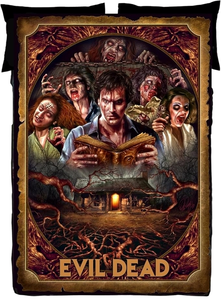 Evil Dead Necronomicon Fleece Blanket Horror Bedspread