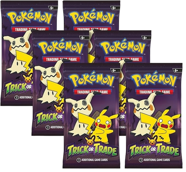 Pokemon 2023 Trick or Trade Mimikyu & Pikachu | 6 Mini Booster Packs