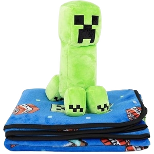Minecraft Creeper Plush Pillow Buddy & Throw Blanket Set