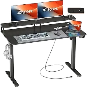 JOISCOPE Elektrischer Stehschreibtisch mit Monitorablage