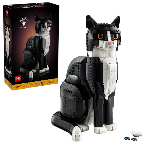 LEGO Ideas Tuxedo Cat - Building Sets for Adults Ages 18+ - DIY Crafts Kit for Home Decor, Living Room or Bedroom - Gift for Graduation - 21349