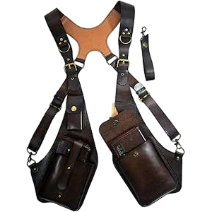 LOVIVER Vintage Steampunk Shoulder Harness Bag