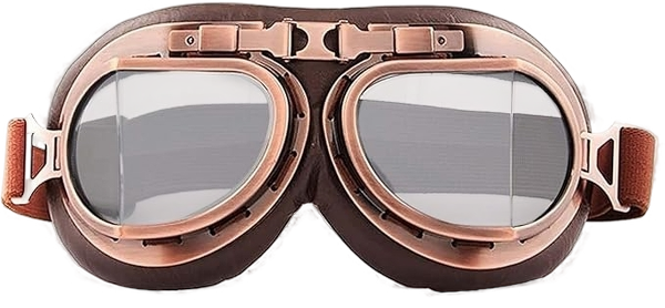 Vintage Aviator Motorcycle Steampunk Goggles