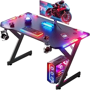 DLONGONE Gaming Desk RGB LED