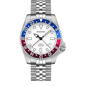 BODERRY Admiral Titanium GMT Diver Watch