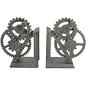 Design Toscano Industrial Gear Steampunk Decor Bookends