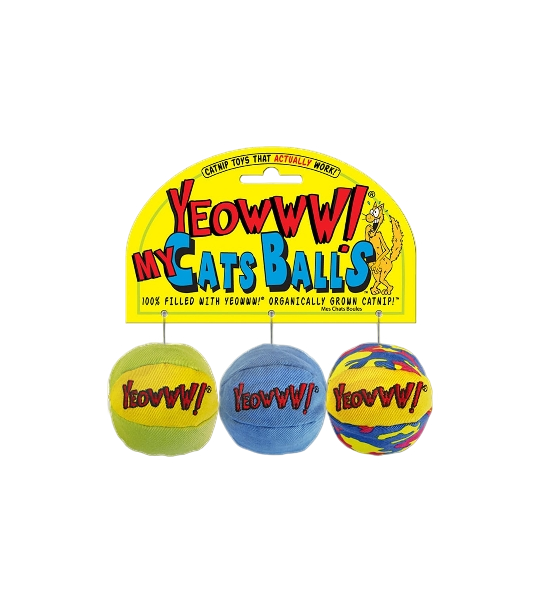 YEOWWW! My Cats Balls Catnip Toys
