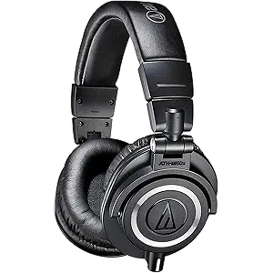 Audio-Technica ATH-M50x Professional Studio Monitor Headphones, Black