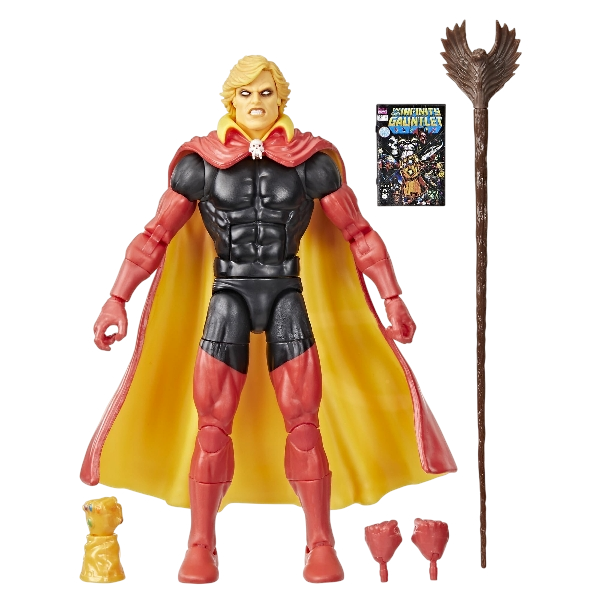 Marvel Legends Series Adam Warlock, Infinity Gauntlet Comics-Inspired Collectible 6-Inch Scale Action Figure with Character-Sized Comic Accessory (2nd)