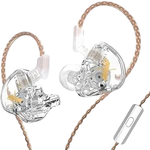 KZ EDX 1DD HiFi In-Ear Earphones with Mic (Clear)