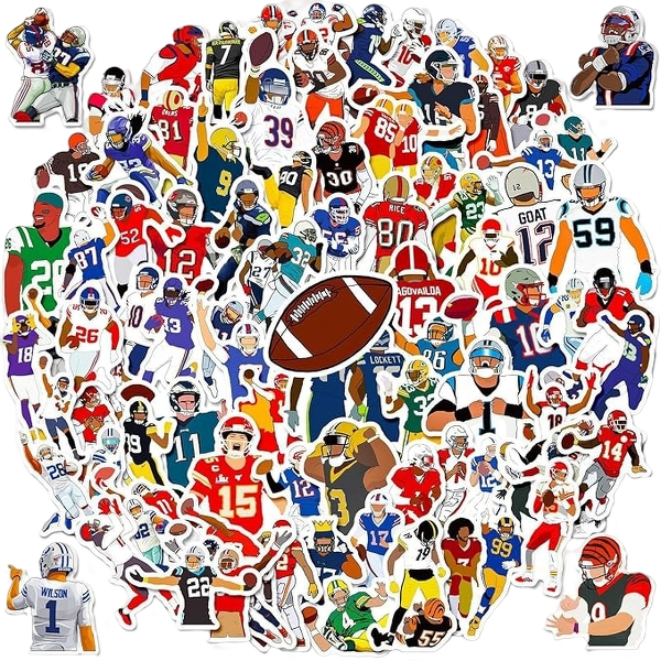 100-Pack Football Stickers
