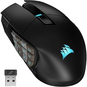 CORSAIR Scimitar Elite RGB Wireless MMO Mouse – Black