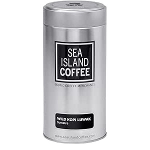 Wild Kopi Luwak Coffee Beans 250g – Sumatra Gayo, Medium Roast Gift Tin