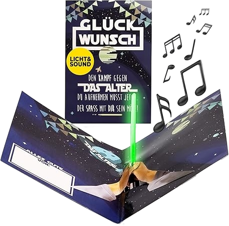 Lightsaber Pop-Up Music Card