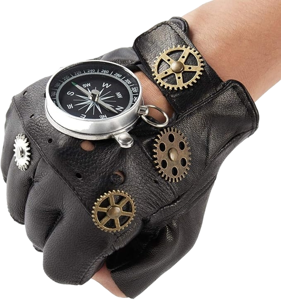 Mens Gothic Fingerless Mittens