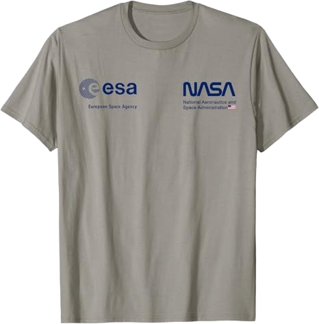 NASA Worm and ESA Logo T-Shirt
