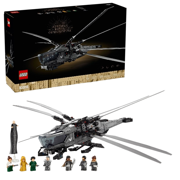 LEGO Icons Dune Atreides Royal Ornithopter 10327, Collectible Dune Inspired Model for Build and Display, Adult Gift Idea for Sci-Fi Movie Fans, 8 Dune Minifigures