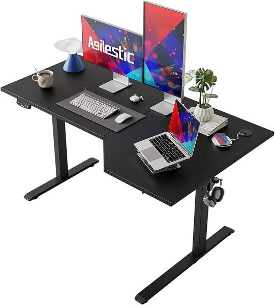 Agilestic Elektrischer L-förmiger Stehschreibtisch