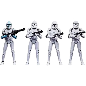 STAR WARS 3.75 Inch Action Figure 4-Pack Phase I Clone Troopers