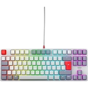 CHERRY XTRFY K4V2 TKL – Wired RGB Gaming Keyboard, MX2A Red Switches, Retro (UK Layout)