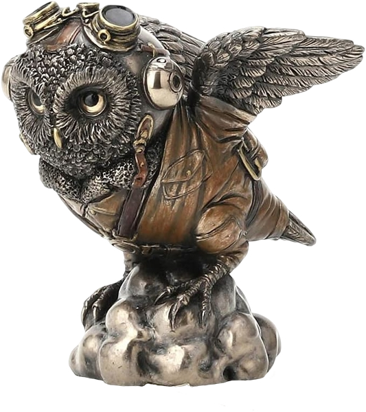 Veronese Design 4 1/8" Flying Ace Aviator Owl