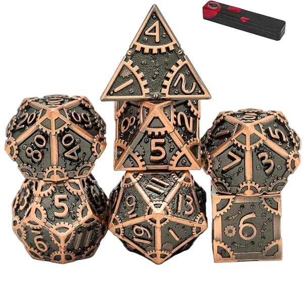 UDIXI Steampunk Metal Dice Set 7 Die