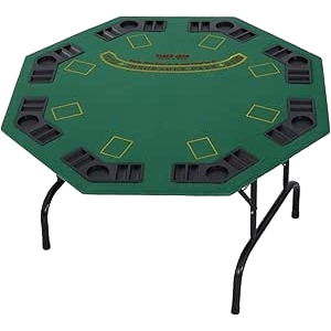 HOMCOM 8-Player Octagon Folding Poker Table