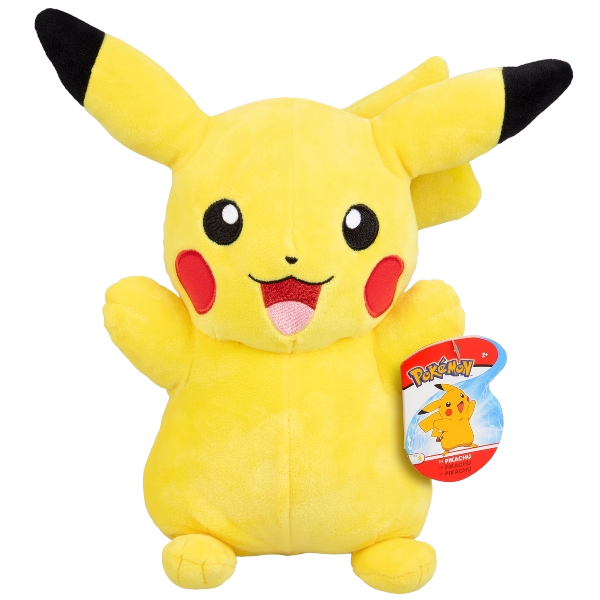 Pokemon 12" Large Pikachu Plush - Officially Licensed - Generation One Figure - Authentic Soft Stuffed Animal Toy - Easter Basket Stuffer Gift for Kids, Boys, Girls - 2+