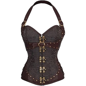 KUOSE Women's Gothic Steampunk Corset Top