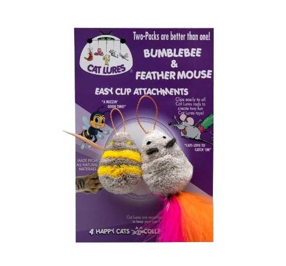 Cat Lures Bumble Bee & Mouse Attachement Toy