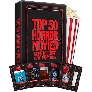 Premium Top 50 Horror Movies Scratch Off Cards 