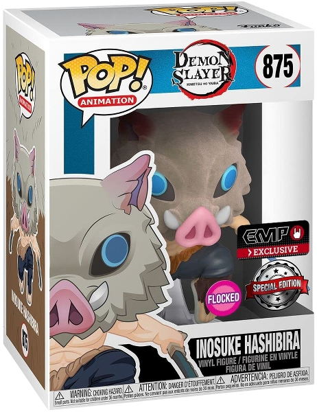 Funko Pop Animation: Demon Slayer - Inosuke Exclusive (Flocked)