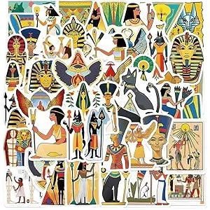 50-Pack Ancient Egypt Waterproof Vinyl Stickers