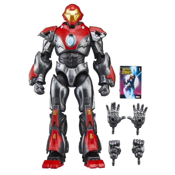 Marvel Legends Series Ultimate Iron Man, Comics-Inspired Collectible 6-Inch Scale Action Figure with Character-Sized Comic Accessory