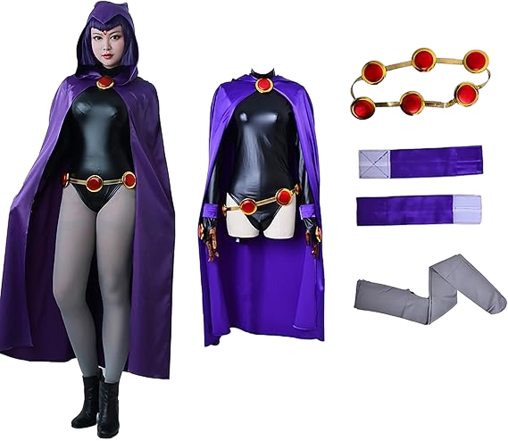 Miccostumes Magical Girl Cosplay Bodysuit Purple Cloak