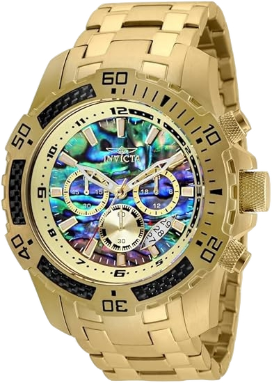 Invicta Men's Pro Diver Scuba Quartz Watch, Gold, 25094