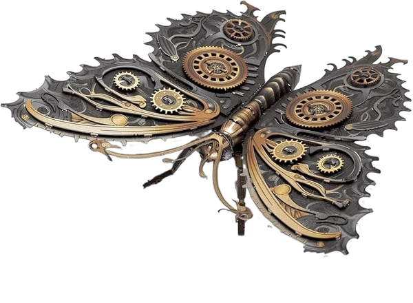 Steampunk Butterfly 3D Metal Model Kit