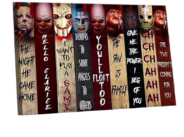 Horror Movie Canvas Posters - Framed Horror Movie Painting Decorative Poster on Canvas