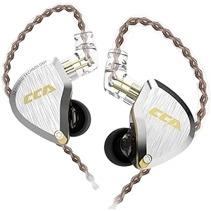 CCA C12 Hybrid 5BA+1DD HiFi IEMs – Amber Gold (No Mic)