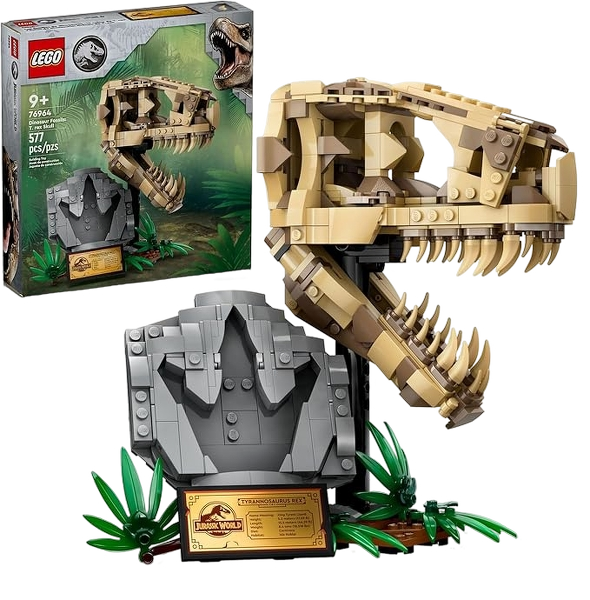 LEGO Jurassic World T-Rex Skull Fossil Set Dino Toy